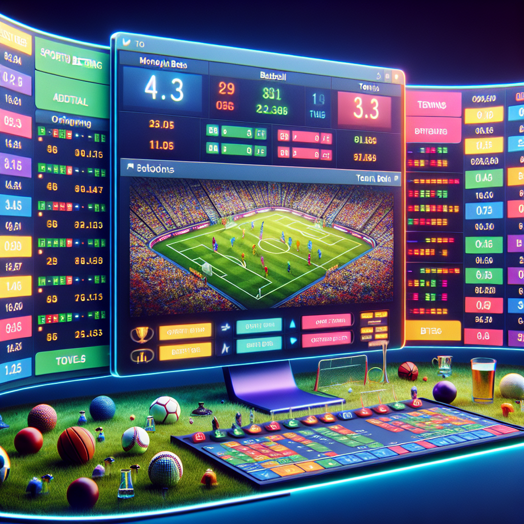 Sports betting platform with various games and odds