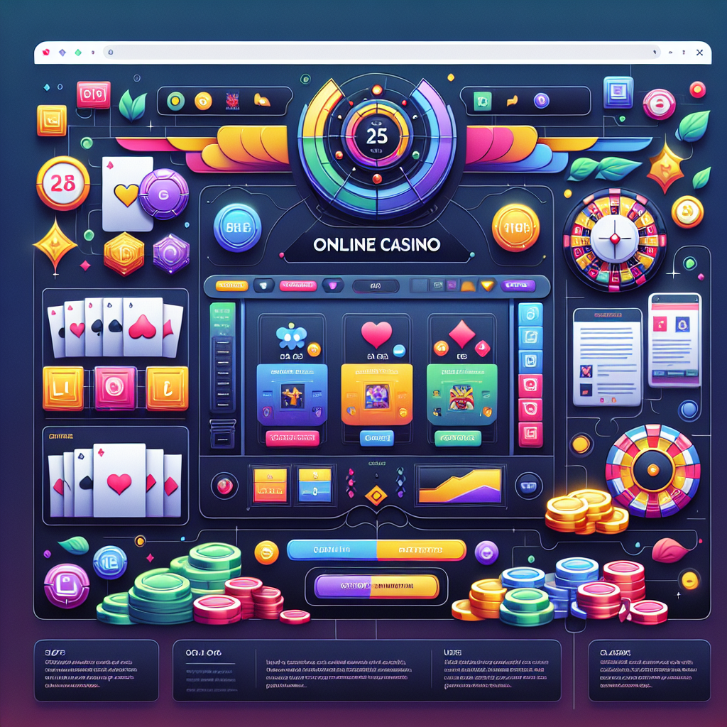 User interface design of an online casino