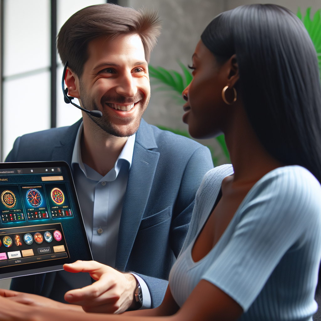 Customer support for an online casino